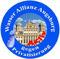 Vor Ort engagierte sich die Augsburger Wasser Allianz gegen die Privatisierung der Wasserversorgung 