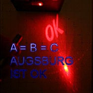 Arena mit Laser-Graffiti der Augsburger oder internationalen Szene