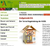 Noch fehlt der Rechenschaftsbericht 2011 im Internet: Webseite der Stadt Augsburg